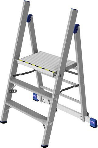 Krause Tritt MONTO 3-stufige Aluminiumleiter in Silber bis 150 kg - Bild 1