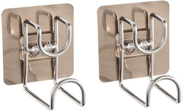 Warm Magpie Home Wandmontiertes Badezimmer-Aufbewahrungsregal aus Metall in Silber, 2er-Set - Bild 1