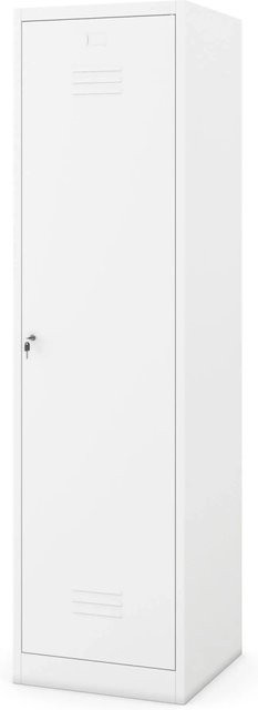Jan Nowak Besenschrank Agnes Haushaltsschrank mit Regalböden und Kleiderstange in Weiß, H x B x T: 185 x 50 x 50 cm - Bild 1