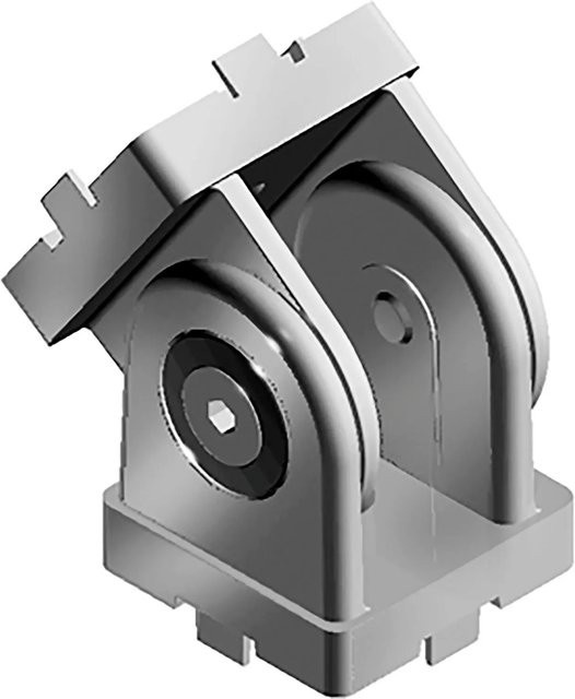 Fath Gelenk Item System für Aluprofil 30x30 Nut 6 aus Zinkdruckguss in Silber - Bild 1