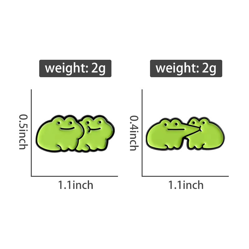 Miss Zoe Brosche Emaille, Cartoon Froggy, Unisex - Bild 2