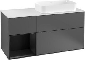V&B Waschtischunterschrank Finion in Anthrazit lackiert, Breite: 120 cm, Höhe: 60,3 cm, Tiefe: 50,1 cm - Bild 1
