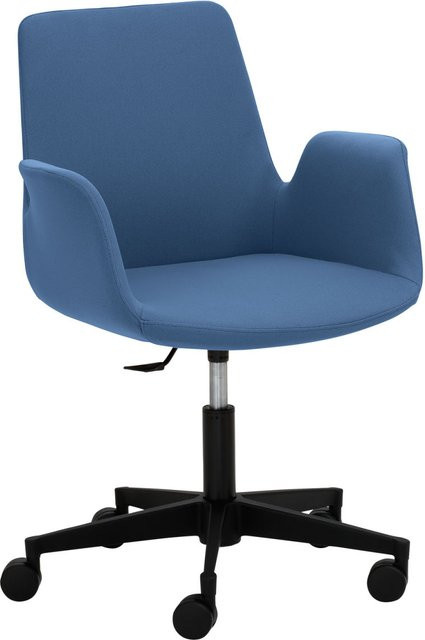 Drehbarer Sessel Mayer Sitzmöbel 2010 mit Armlehnen aus Polyester in Blau und Schwarz, B/T/H: 65 x 65 x 82 cm - Bild 1