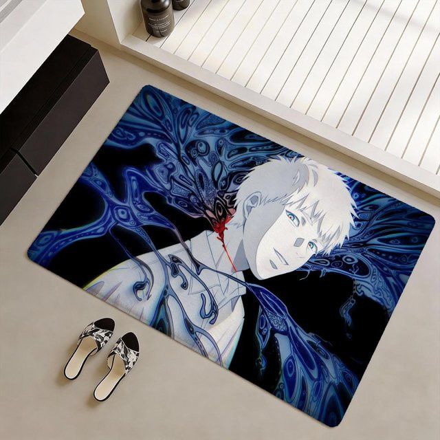 Anime Hikaru ga Shinda Natsu Rutschfeste Bodenmatte aus Flanell in Schwarz und Blau für dein Wohnzimmer - Bild 1