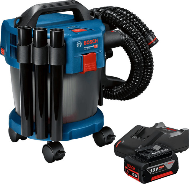Bosch Professional GAS 18V-10 L Akku-Staubsauger Starterset mit 5,0 Ah GBA Akku in Blau - Bild 1