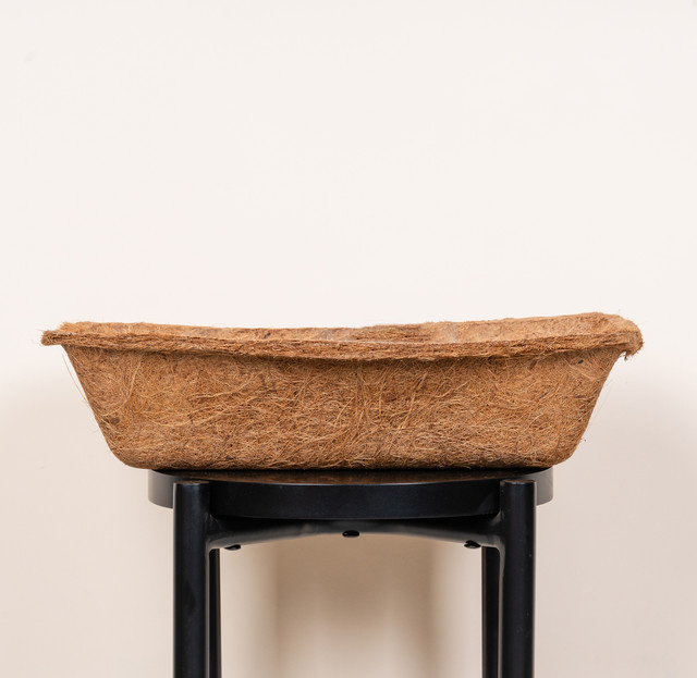 BLUME2000 Kokos Pflanzschale aus Kokosfasern in Braun, eckig, B: 23 cm, T: 23 cm, H: 10 cm - Bild 1