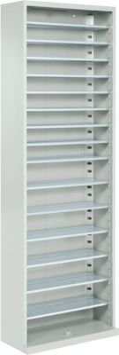 Magazinschrank C + P in Grau mit 15 verstellbaren Böden, Höhe: 198 cm - Bild 1
