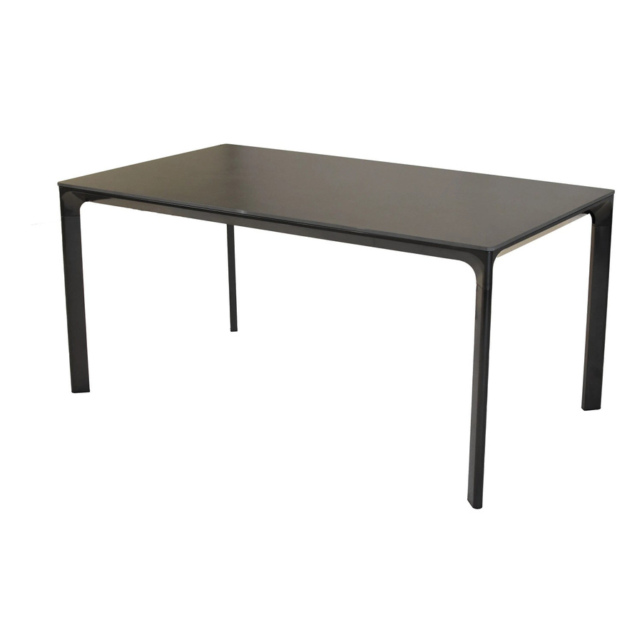 Merxx Gartentisch aus Stahl und Glas in modernem Design, rechteckig, B/T: 90 x 75 cm - Bild 2