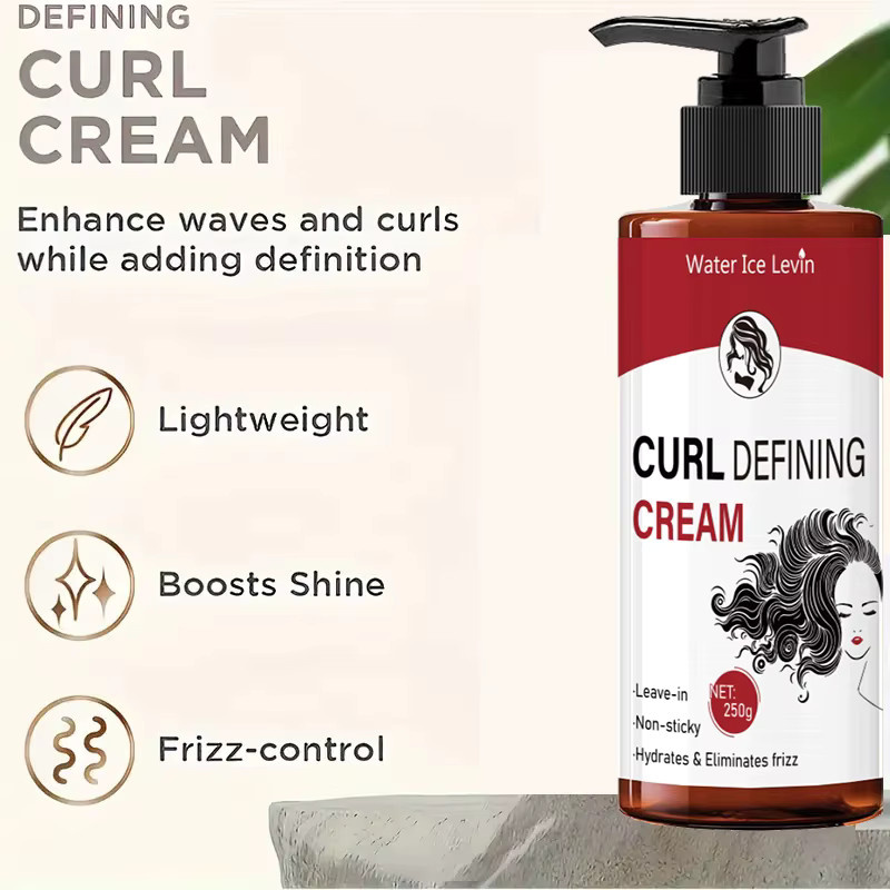 Water Ice Levin Locken-Definiercreme, Leave-In Styling-Creme für lockiges Haar - Bild 5