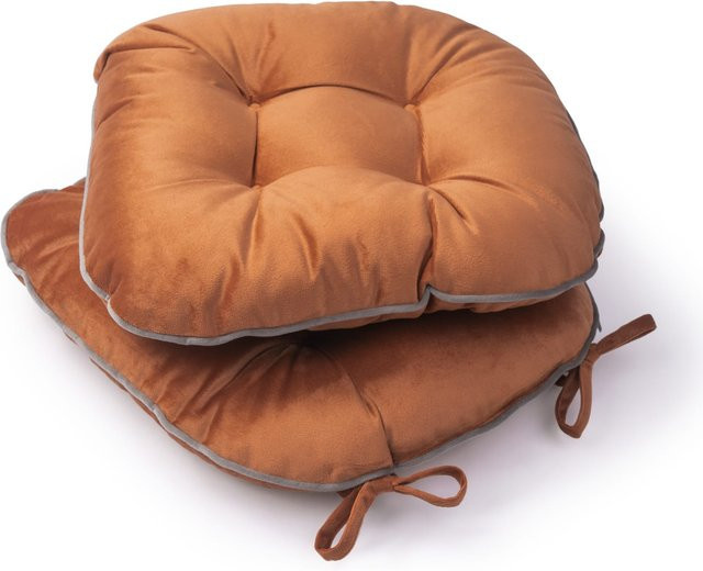 Stuhlkissen Vivi in Kupfer, 2er-Set, gesteppt, 40 x 40 cm - Bild 1