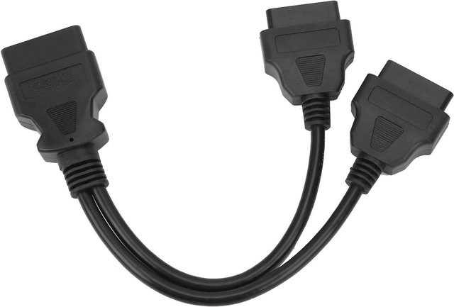 Koogeelife OBD2 Kabel 16-Pin Splitter Adapter 1 zu 2 Verlängerung Schwarz, Länge: 30 cm - Bild 1