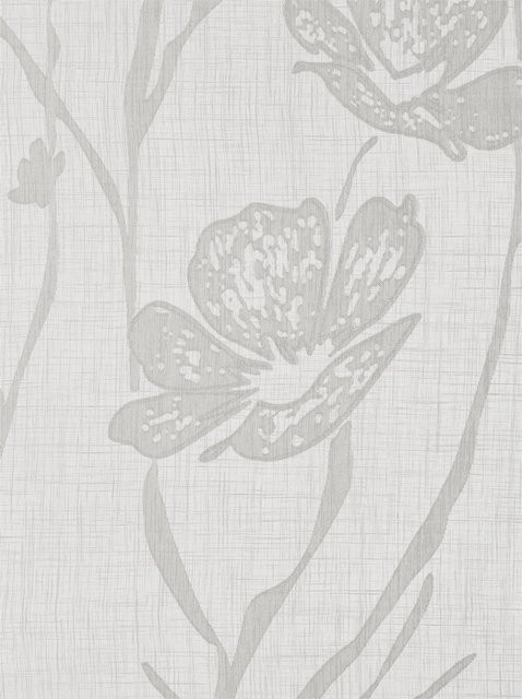 Schiebevorhang Heine Home in Weiß mit floralem Muster aus Polyester und Viskose, Breite: 145 cm, Höhe: 57 cm - Bild 1