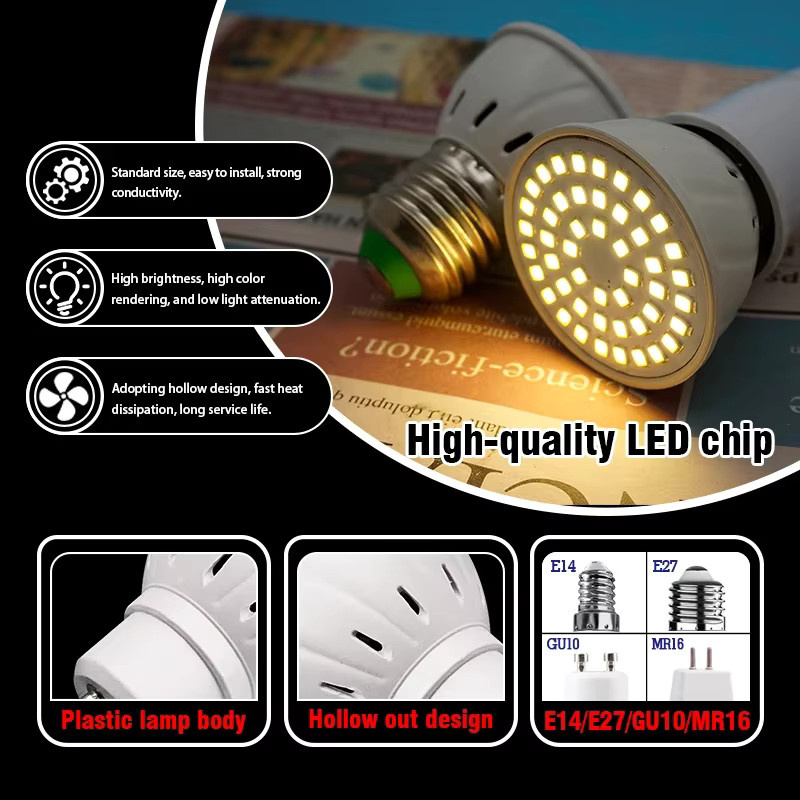 LED Strahlerlampen GU10 in Cool White, weißer Reflektor für gerichtete Beleuchtung - Bild 3