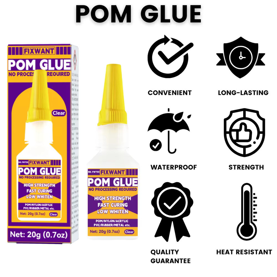FIXWANT Sofort-Superkleber transparent für POM, Nylon, Acryl, PVC, Gummi und Metall, 20g - Bild 2