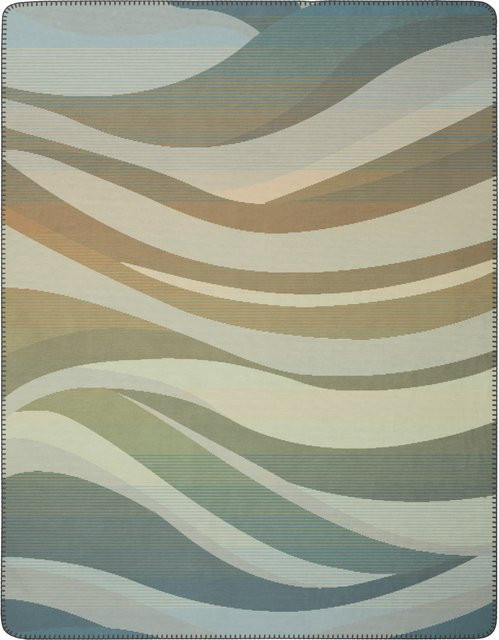 Biederlack Wohndecke Nordic Flow in Petrol und Multicolour - Bild 1