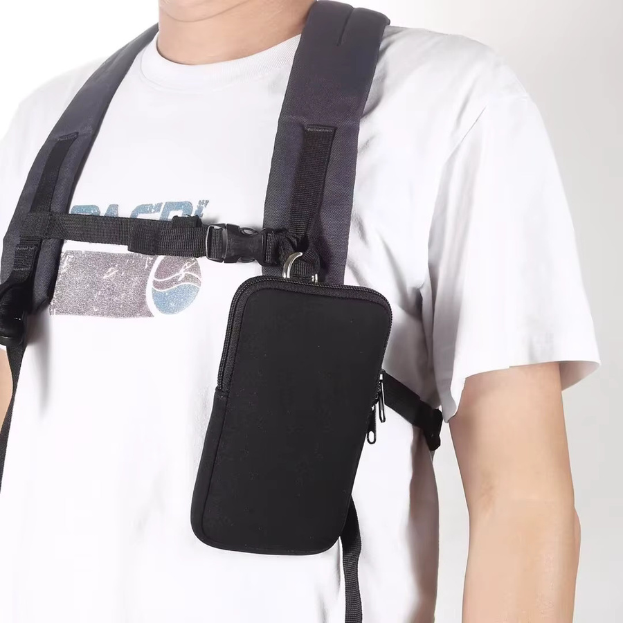 Uneawit Wasserdichte Handytasche mit Gürtelclip und Schultergurt, stoßfeste Handyhülle für iPhone, Samsung und Xiaomi, Farben: Blau oder Schwarz - Bild 4