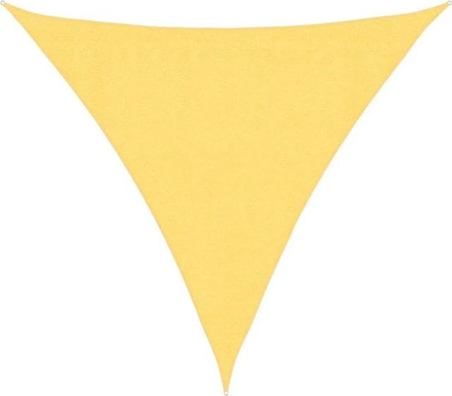 Furnicato Sonnensegel Dreieck aus HDPE in Beige, B/T/H: 3 x 3 x 3 m - Bild 1