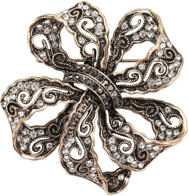YIRAN Jewelry Blumenbrosche, Zirkon, Legierung, Damen - Bild 1