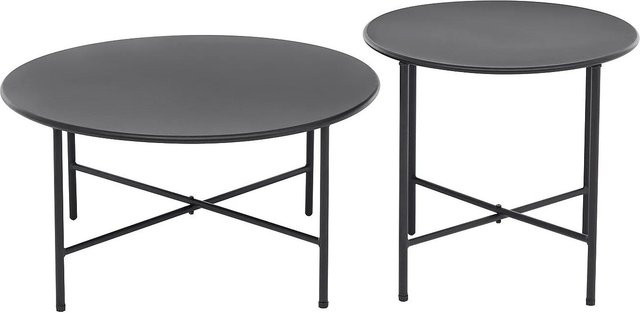 Gartenbeistelltisch Nikao von Vente-unique in Schwarz aus Metall - Bild 1