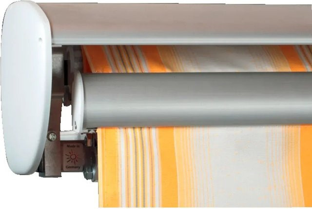 Aluminiumschutzdach für Markise von Markisen Spettmann in Silber inklusive Seitenteilen, Breite: 255 cm - Bild 1
