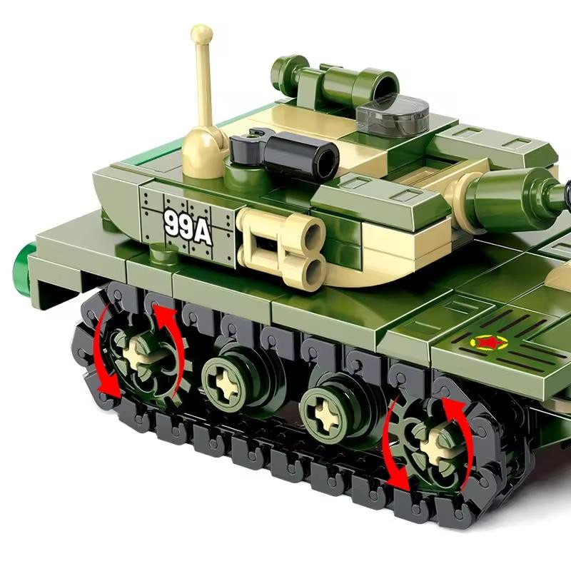 Yiran toy Zweiter Weltkrieg WW2 Armee Militär Königstiger Panzer Bausteine - Bild 2