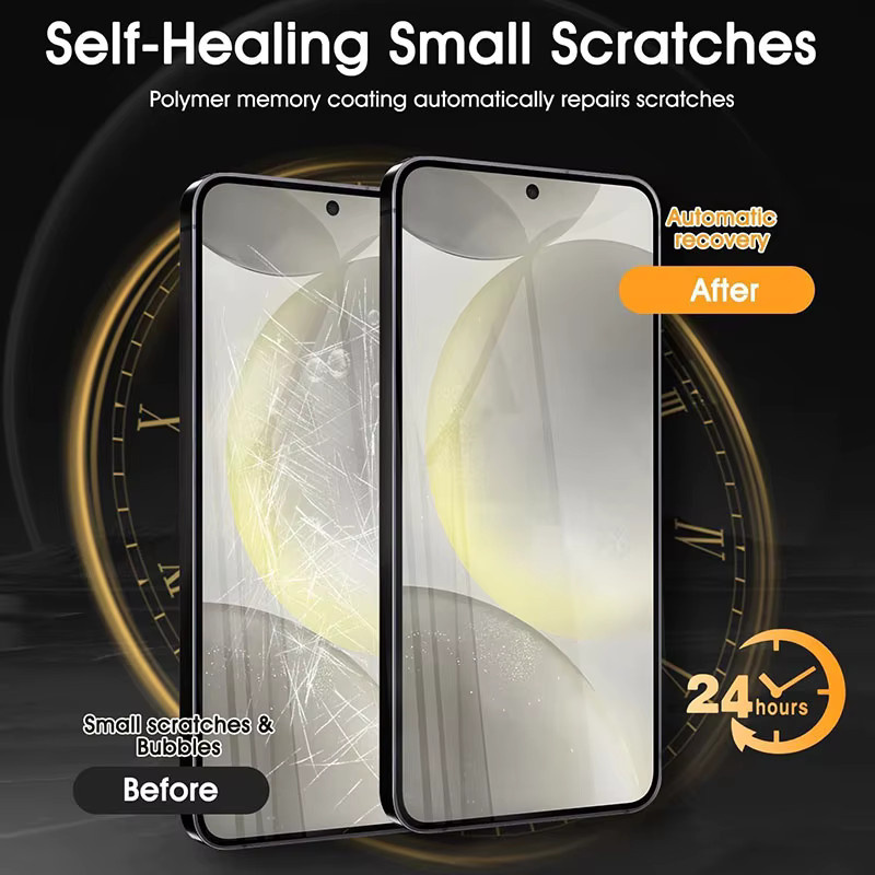 3 Stück Privatsphäre Hydrogel Displayschutzfolien für Samsung Galaxy S22 Plus und S22 Ultra, transparent, kompatibel mit Fingerabdruck-Entriegelung - Bild 3