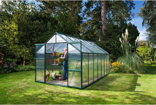 VITAVIA Gewächshaus Mars Plus 11500 aus Aluminium in Grün, B: 257 cm, H: 238 cm, L: 445 cm - Bild 1
