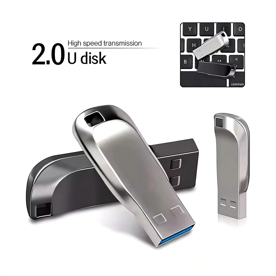 USB 2.0 Flash Drive Metallstab Pendrive in Silber - Bild 2
