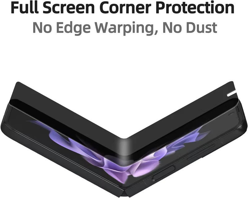 Samsung Galaxy Z Flip 5 4 3 Anti-Spy Privacy Displayschutzfolie aus Soft Hydrogel TPU - Bild 5