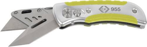 C.K Cuttermesser T0955 mit ergonomischem Aluminiumgriff und Edelstahlklingen, einklappbar - Bild 1