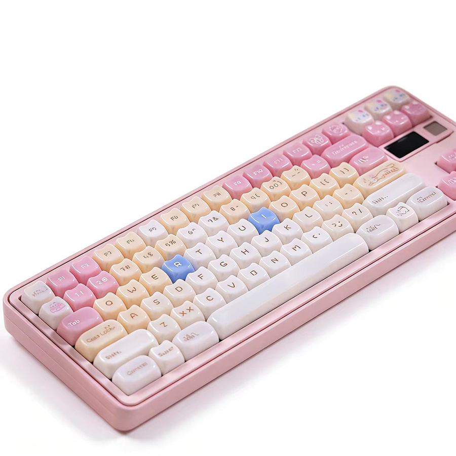 TTTSKONE PBT-Tastenkappen im MOA-Profil mit 148 Tasten, transparentes PC-Design in niedlichem Ästhetik-Stil für mechanische Tastaturen - Bild 2