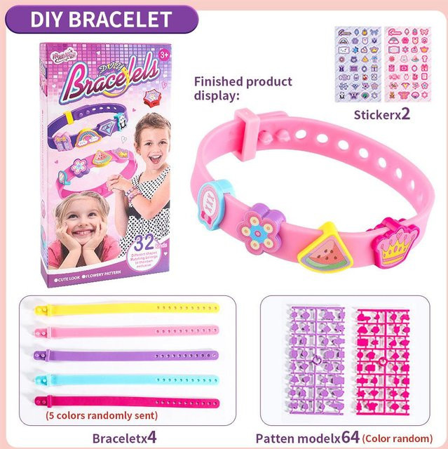 Binchi Outdoor Equipment Mädchen-Lern-DIY-Perlenarmband, Kinderschmuck-Spielzeug, ab 3 Jahren - Bild 1