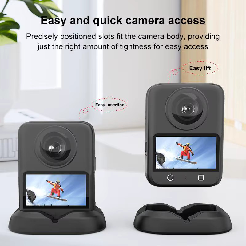PULUZ Auto-Kunststoff-Basisständer für DJI Osmo 360 in Schwarz, rutschfeste Desktop-Basis für dein Kamerazubehör - Bild 6