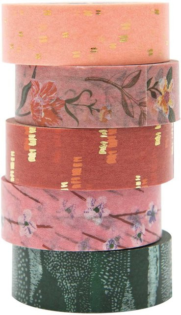 Rico Design Paper Poetry Washi Tape Set Blumen Mehrfarbig - Bild 1