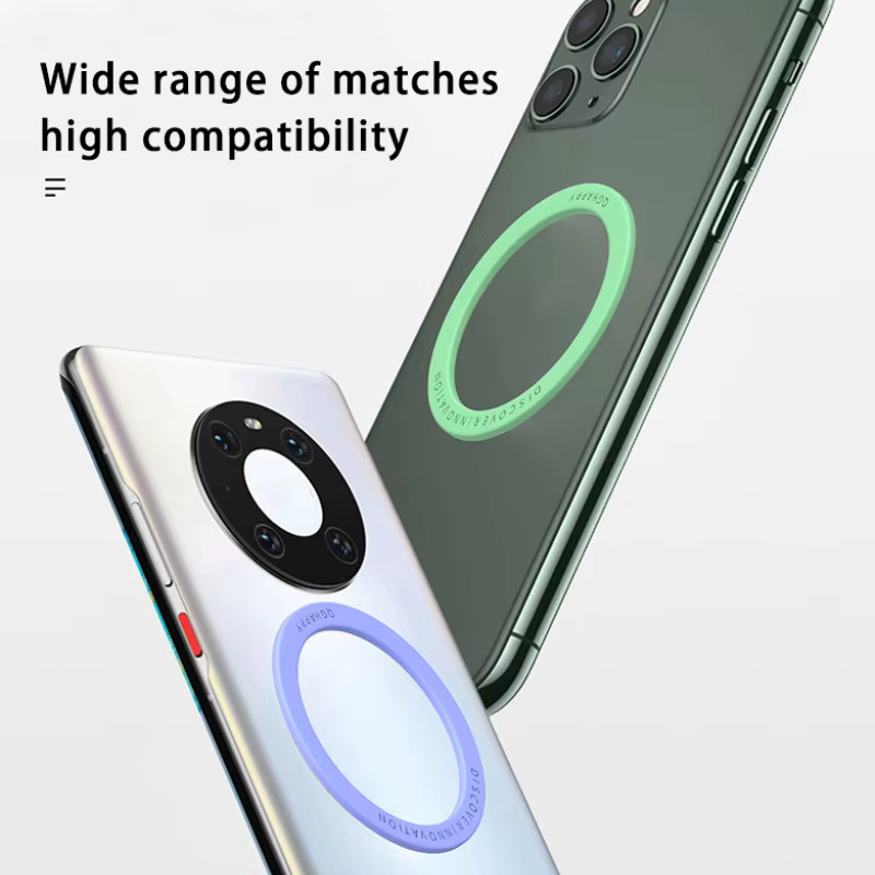 3/5 Stück Magnetische Ringe für Apple MagSafe Drahtlose Ladegeräte und Auto-Telefonhalterungen, Eisenblatt-Aufkleber in Weiß - Bild 4