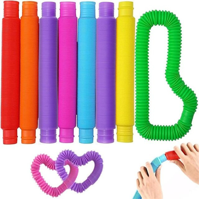 Fashnics Pop Tubes, Sensorische Fidget Tubes, 5-teiliges Set, green - Bild 1