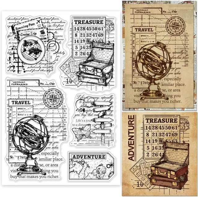 Transparenter Reise-Abenteuer-Stempel für die Kartenherstellung und Zeitplanung - Bild 1
