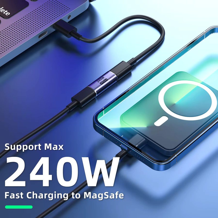 NNBILI USB4.0 C auf C Adapter Koppler mit LED-Anzeige, 240 W, 40 Gbit/s, unterstützt 8K Audio und Video - Bild 5