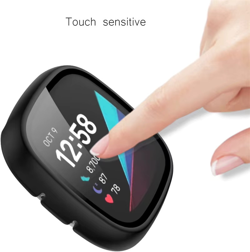 jansin Displayschutzfolie aus gehärtetem Glas, Weiß, Fitbit Versa 3/Sense - Bild 2