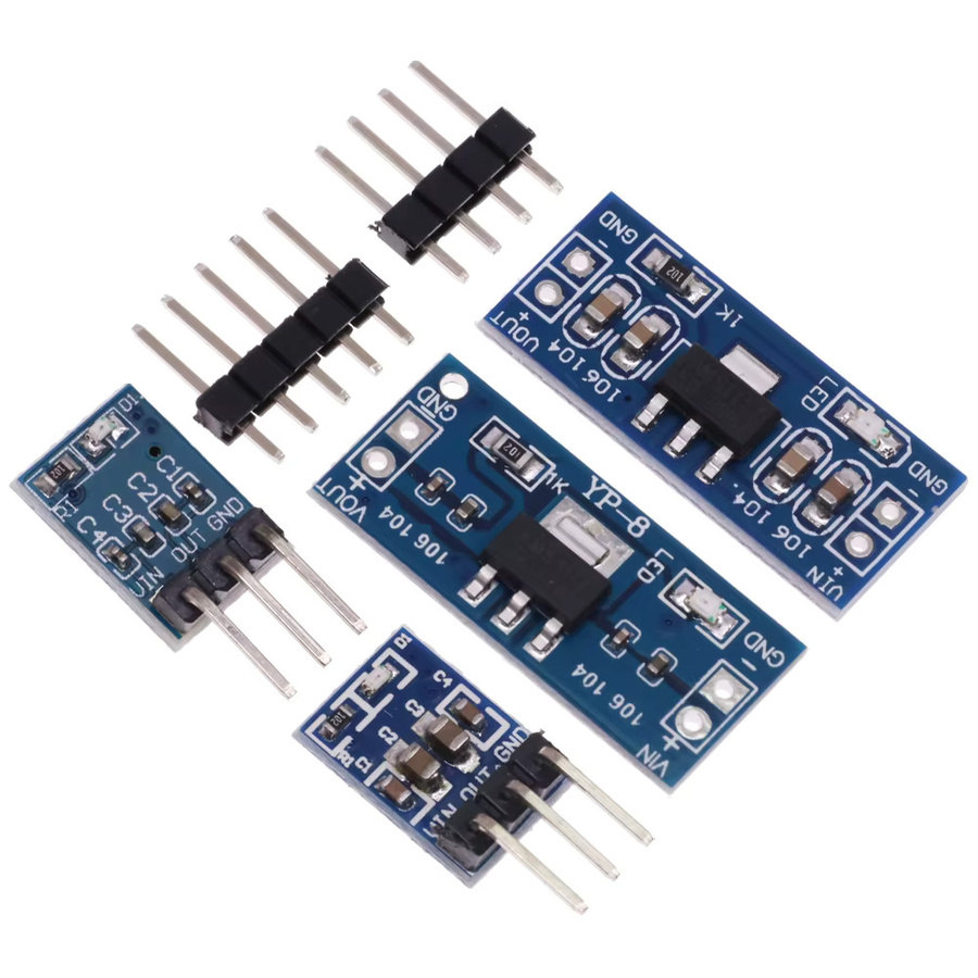 AMS1117 DC-DC-Abwärtsmodul LDO Spannungsregler 5 V bis 3,3 V 800 mA in Blau - Bild 2