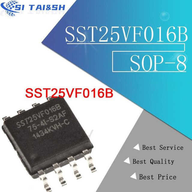 Si Tai&SH 5er Set SST25VF016B-75-4I-S2AF 16 Mbit SPI Serieller Flash Speicher SOP-8 Schwarz - Bild 1