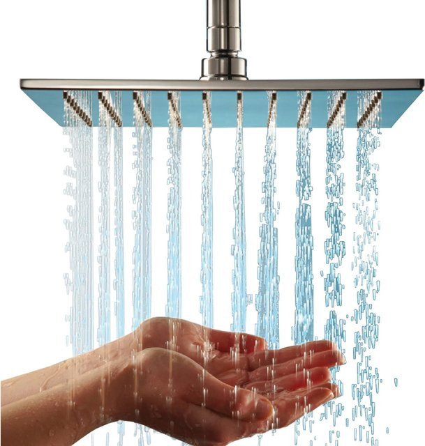 Schulte Quadratische Kopfbrause extra-flach aus Messing verchromt B/B: 30 x 30 cm - Bild 1
