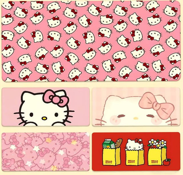 Mesuca Mauspad Hello Kitty Landschafts-Design in Pink - Bild 1