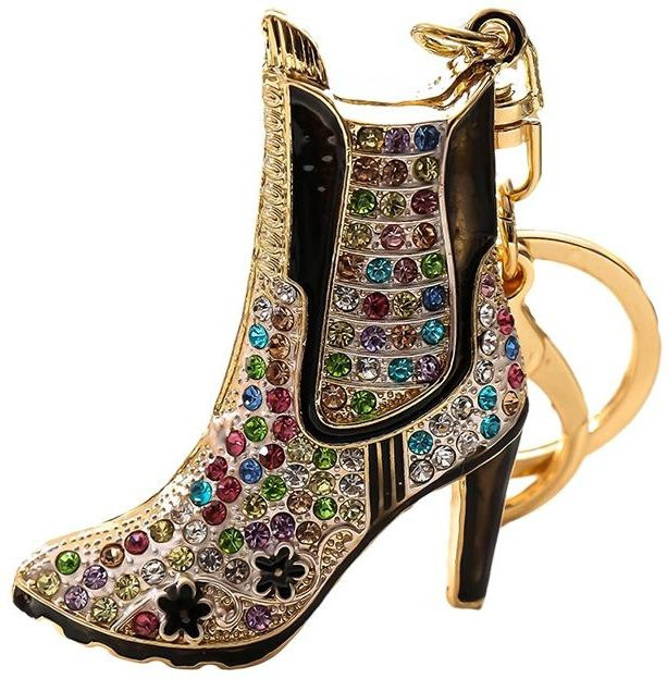 LuxeBead Schlüsselanhänger Stiefel, Kristall Strass, beige, Unisex - Bild 1