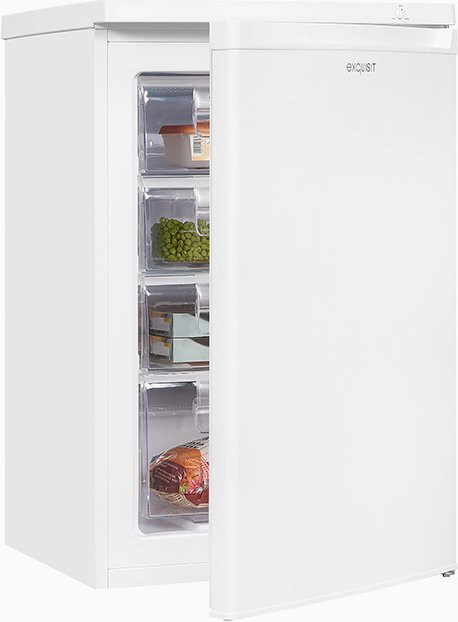 Exquisit GS512-040E Gefrierschrank, weiß, Standgerät, B/T/H: 55 x 55 x 166 cm - Bild 1