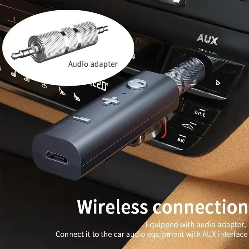CMAOS Wireless Bluetooth 5.0 Adapter als Audio-Empfänger mit 3,5 mm Klinkenstecker in Schwarz - Bild 5