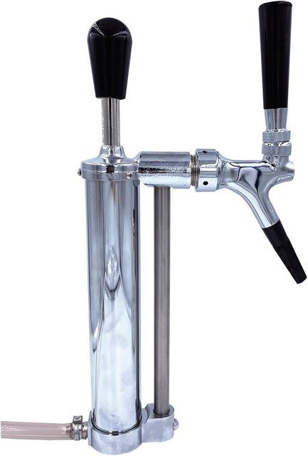 Ich-Zapfe Bierpumpe Picknickpumpe mit Kolbenschankhahn und 3/4 Zoll Co2-Abgang aus Edelstahl in Silber - Bild 1