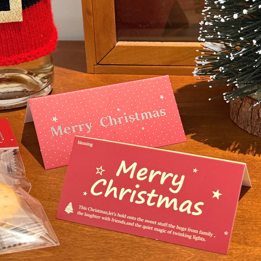 10 Stück Weihnachtskarten in roten versiegelten Beuteln zur Geschenkverpackung - Bild 2