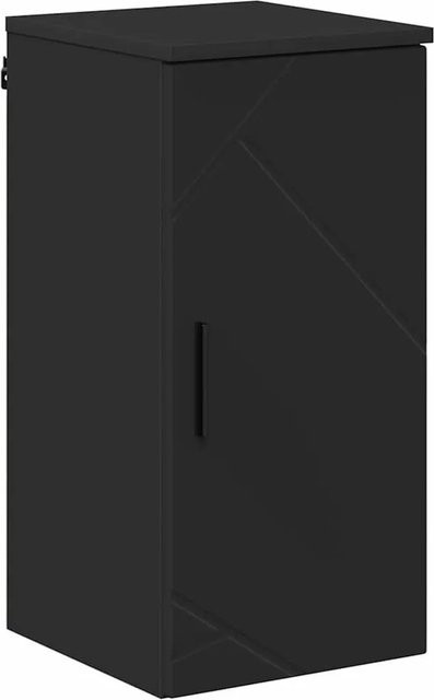vidaXL Badezimmerschrank modern Wandmontiert Schwarz Matt B: 30 cm, T: 31,5 cm, H: 61 cm - Bild 1