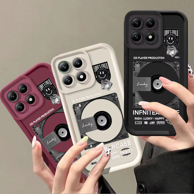 Flexible Silikonhülle für Xiaomi 17 Mi 17 5G mit Retro Record Print Pattern und Shockproof-Schutz - Bild 2